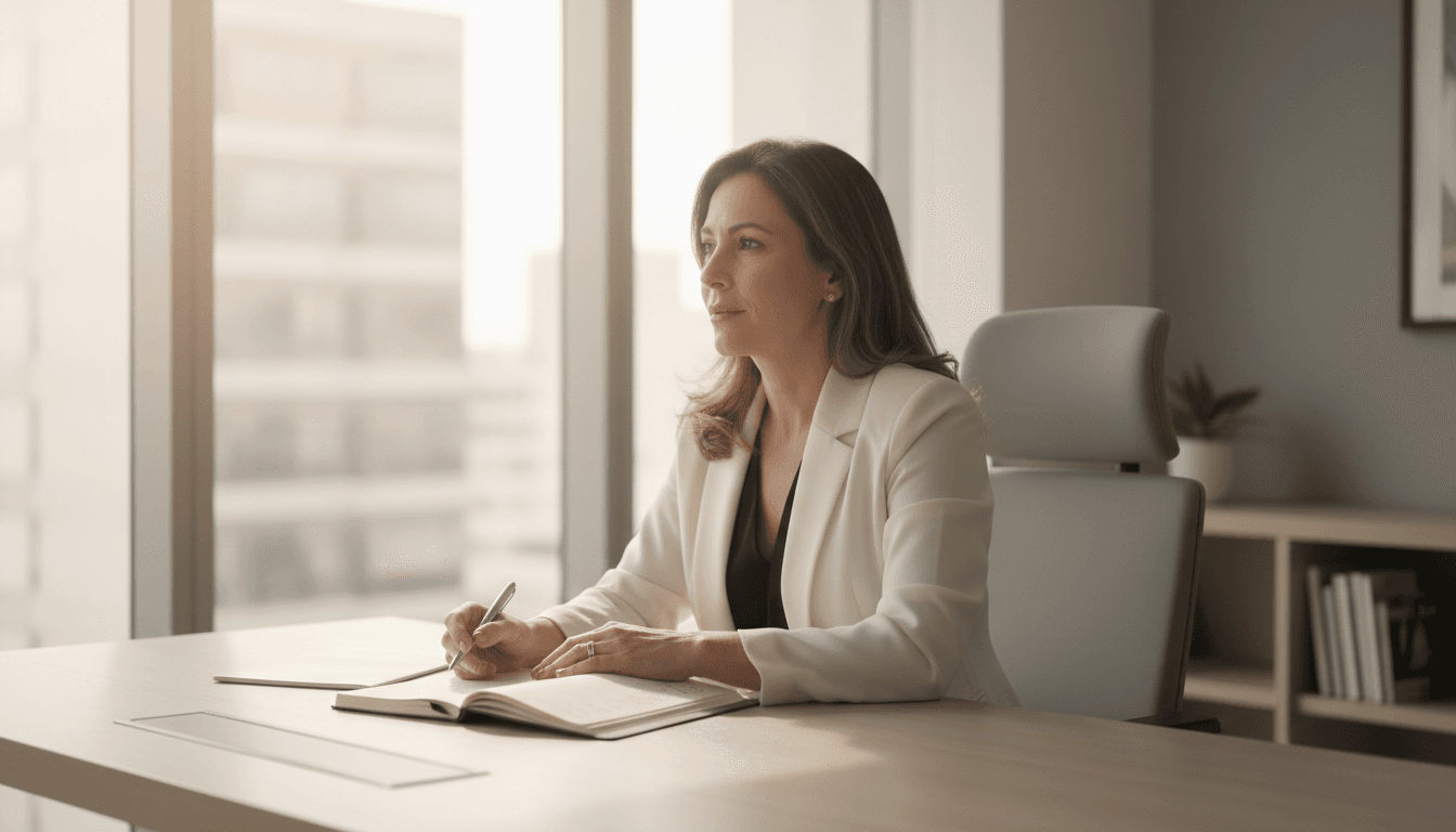 Lina Santana, executive mentor, in her São Paulo office